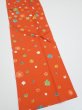 Photo3: 2H10z30  Japanese Kimono Silk  FABRIC Maple Orange-Red 33.5x7.1 (3)