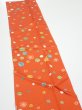 Photo4: 2H10z30  Japanese Kimono Silk  FABRIC Maple Orange-Red 33.5x7.1 (4)