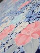Photo4: 2H04z90  Japanese Kimono Silk  FABRIC Flowers Navy 71.7x14.6 (4)