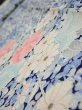 Photo4: 2H09z60  Japanese Kimono Silk  FABRIC Flowers Navy 89.8x6.9 (4)