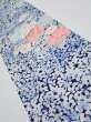 Photo2: 2H10z30  Japanese Kimono Silk  FABRIC Flowers Navy 39.0x6.9 (2)