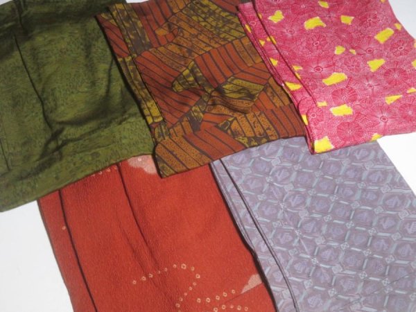 Photo6: SUHG04z14  Japanese Kimono Silk SHIBORI HAORI 25pcs FREE SHIPPING (6)
