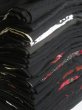 Photo1: SUSG01z14  Japanese Kimono Silk BLACK HAORI 25pcs FREE SHIPPING (1)