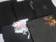 Photo2: SUSG01z14  Japanese Kimono Silk BLACK HAORI 25pcs FREE SHIPPING (2)