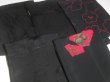 Photo5: SUSG01z14  Japanese Kimono Silk BLACK HAORI 25pcs FREE SHIPPING (5)