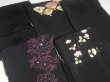 Photo6: SUSG01z14  Japanese Kimono Silk BLACK HAORI 25pcs FREE SHIPPING (6)