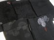 Photo2: SUSG03z14  Japanese Kimono Silk BLACK HAORI 25pcs FREE SHIPPING (2)