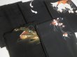 Photo3: SUSG03z14  Japanese Kimono Silk BLACK HAORI 25pcs FREE SHIPPING (3)