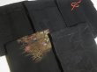 Photo4: SUSG03z14  Japanese Kimono Silk BLACK HAORI 25pcs FREE SHIPPING (4)