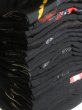 Photo1: SUSG04z14  Japanese Kimono Silk BLACK HAORI 25pcs FREE SHIPPING (1)