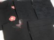 Photo5: SUSG04z14  Japanese Kimono Silk BLACK HAORI 25pcs FREE SHIPPING (5)