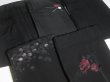Photo3: SUSG05z14  Japanese Kimono Silk BLACK HAORI 25pcs FREE SHIPPING (3)