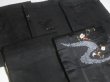 Photo5: SUSG06z14  Japanese Kimono Silk BLACK HAORI 25pcs FREE SHIPPING (5)
