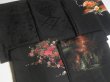 Photo4: SUSG07z14  Japanese Kimono Silk BLACK HAORI 25pcs FREE SHIPPING (4)