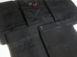 Photo6: SUSG07z14  Japanese Kimono Silk BLACK HAORI 25pcs FREE SHIPPING (6)