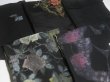 Photo4: SUSG08z14  Japanese Kimono Silk BLACK HAORI 25pcs FREE SHIPPING (4)