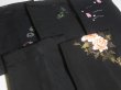 Photo6: SUSG08z14  Japanese Kimono Silk BLACK HAORI 25pcs FREE SHIPPING (6)