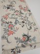 Photo2: 4K01z50  Japanese Kimono Silk  FABRIC Flowers Off-white 39.4x14.4 (2)