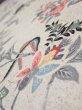 Photo4: 4K03z70  Japanese Kimono Silk  FABRIC Flowers Off-white 51.2x14.4 (4)