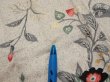 Photo6: 4K06z100  Japanese Kimono Silk  FABRIC Flowers Off-white 82.7x14.4 (6)