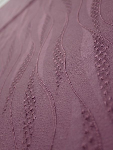 Photo4: 4K02z60  Japanese Kimono Silk  FABRIC  Dull purple 40.6x14.4 (4)