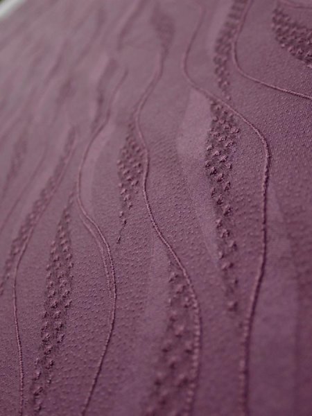 Photo4: 4K04z70  Japanese Kimono Silk  FABRIC  Dull purple 53.1x14.4 (4)