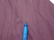 Photo6: 4K07z110  Japanese Kimono Silk  FABRIC  Dull purple 86.2x14.4 (6)