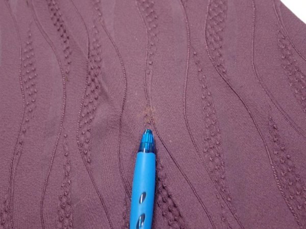 Photo6: 4K07z110  Japanese Kimono Silk  FABRIC  Dull purple 86.2x14.4 (6)