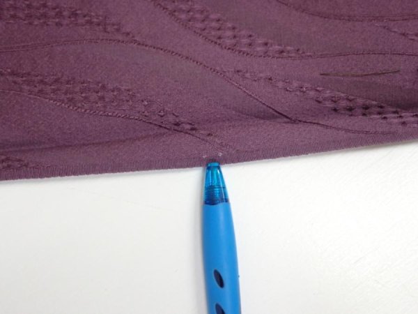 Photo7: 4K07z110  Japanese Kimono Silk  FABRIC  Dull purple 86.2x14.4 (7)