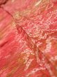Photo5: 4K07z80  Japanese Kimono Silk SHIBORI FABRIC Flower Red-Pink 82.7x15.0 (5)