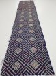 Photo5: 4K06z40  Japanese Kimono Silk SHIBORI FABRIC  Dark navy 49.6x10.4 (5)