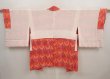 Photo6: 6903T04z480 Vintage Japanese Kimono Silk SHIBORI HAORI  Orange-Red (6)