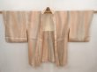 Photo5: 6903T01z610 Vintage Japanese Kimono Silk HAORI  Light brown (5)