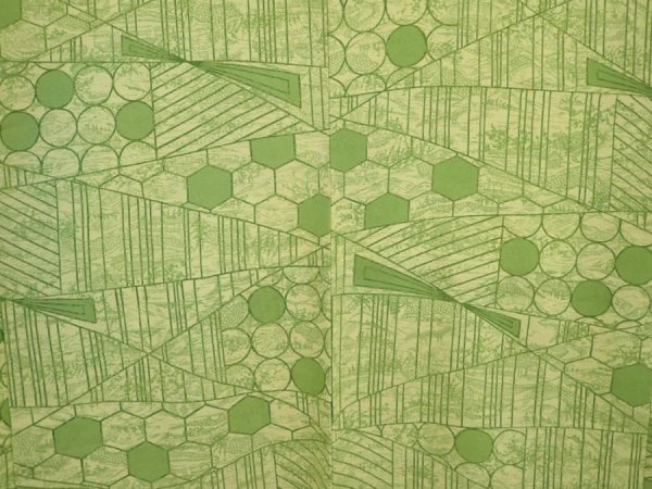 Photo3: 6903T05z560 Vintage Japanese Kimono Silk HAORI  Yellow green (3)