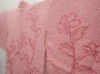 Photo2: 6903T06z460 Vintage Japanese Kimono Silk SHIBORI HAORI Flower Coral pink (2)