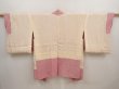 Photo6: 6903T06z460 Vintage Japanese Kimono Silk SHIBORI HAORI Flower Coral pink (6)
