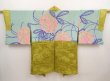 Photo1: 6903T07z500 Vintage Japanese Kimono Silk HAORI Flowers Sulfur yellow (1)