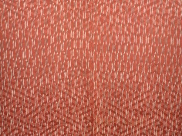 Photo5: 6903T08z420 Vintage Japanese Kimono Silk HAORI Tatewaku Dark coral (5)