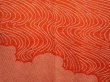 Photo3: 6903T09z460 Vintage Japanese Kimono Silk SHIBORI HAORI Stream Orange-Red (3)