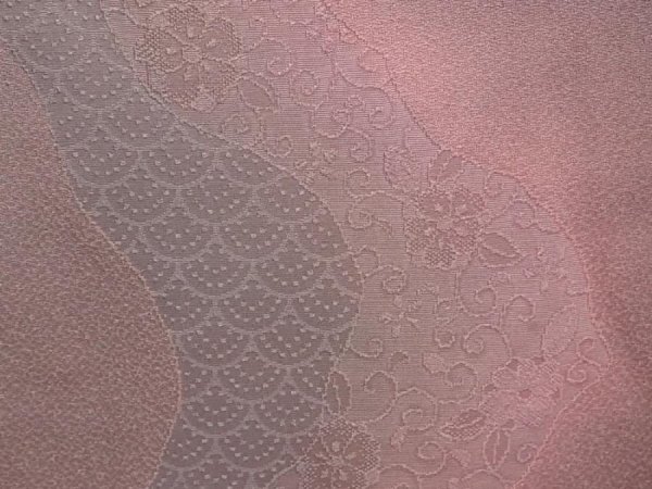 Photo4: 6903T10z560 Vintage Japanese Kimono Silk HAORI Flower Light purple (4)