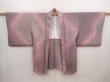 Photo5: 6903T10z560 Vintage Japanese Kimono Silk HAORI Flower Light purple (5)
