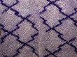 Photo3: 6903T11z340 Vintage Japanese Kimono Silk SHIBORI HAORI  	Dark lavender (3)