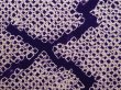 Photo4: 6903T11z340 Vintage Japanese Kimono Silk SHIBORI HAORI  	Dark lavender (4)