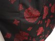 Photo3: 6903T12z690 Vintage Japanese Kimono Silk OMESHI Flower Black (3)