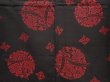 Photo5: 6903T12z690 Vintage Japanese Kimono Silk OMESHI Flower Black (5)