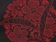 Photo6: 6903T12z690 Vintage Japanese Kimono Silk OMESHI Flower Black (6)