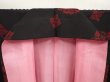 Photo7: 6903T12z690 Vintage Japanese Kimono Silk OMESHI Flower Black (7)