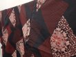 Photo2: 6903T13z920 Vintage Japanese Kimono Blend silk OMESHI Flowers Black (2)