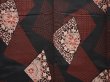 Photo5: 6903T13z920 Vintage Japanese Kimono Blend silk OMESHI Flowers Black (5)