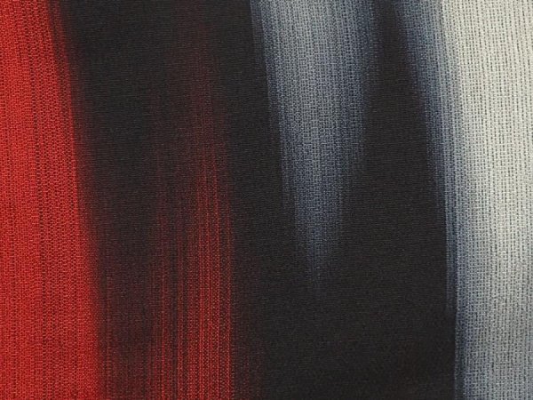 Photo6: 6903T14z800 Vintage Japanese Kimono Silk OMESHI Kasuri Black (6)
